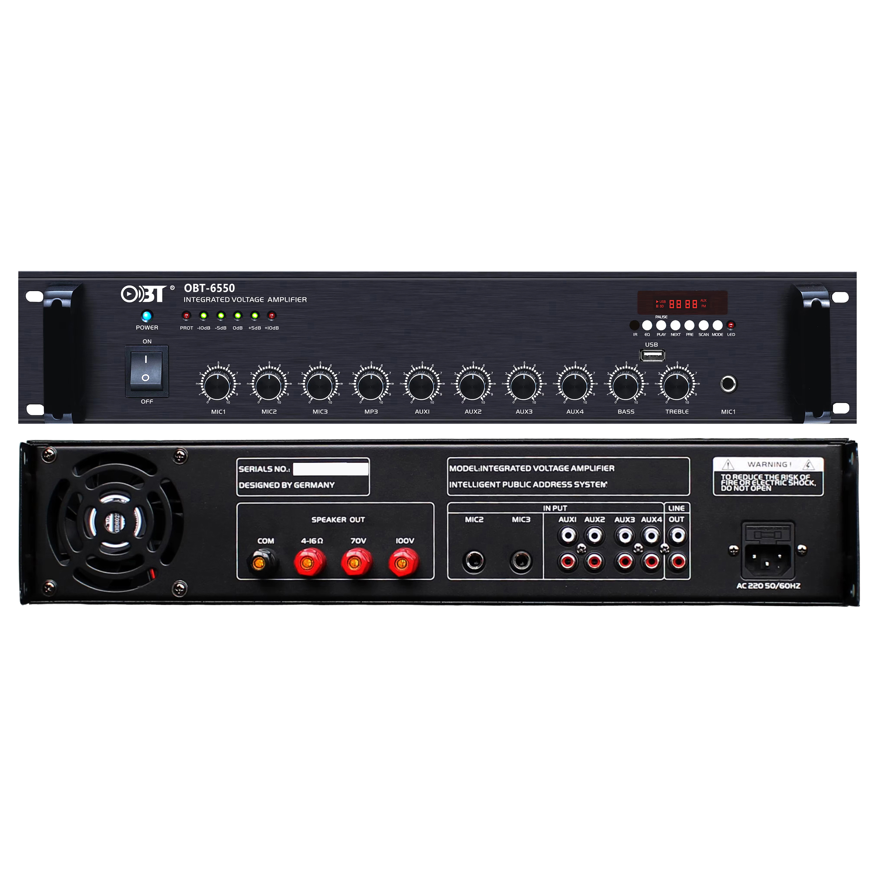 合并定壓功放機 OBT-6550_BT