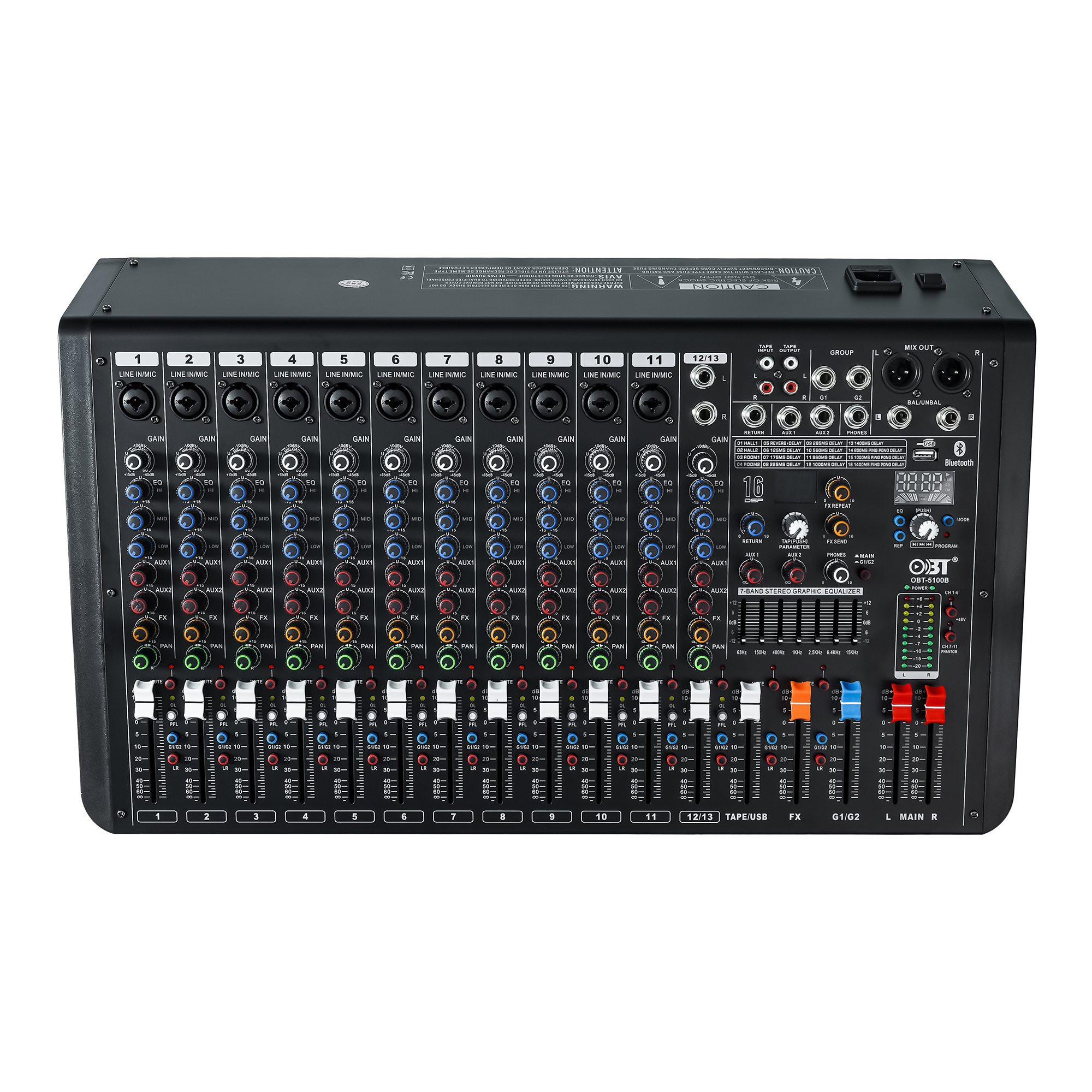 十二路專業調音臺 OBT-5100B